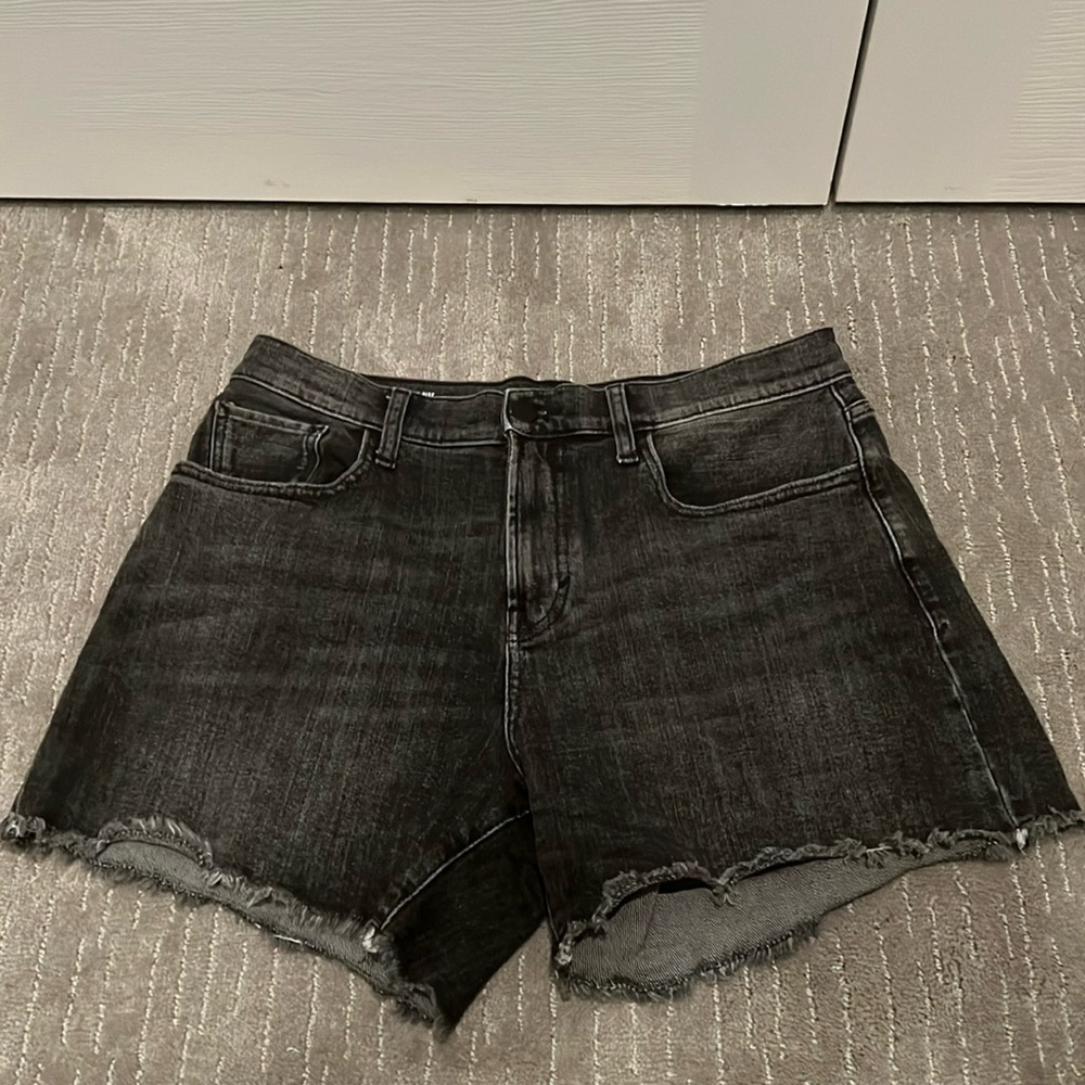 A.N.A. Black washed cut off shorts